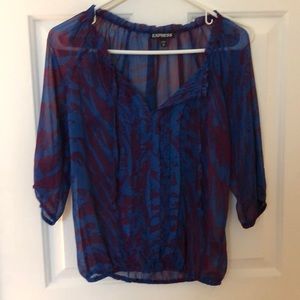 Sheer top. Express blouse
